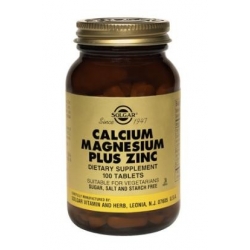 CALCIUM MAGNESIUM PLUS ZINC FCO 100 TABLETAS 