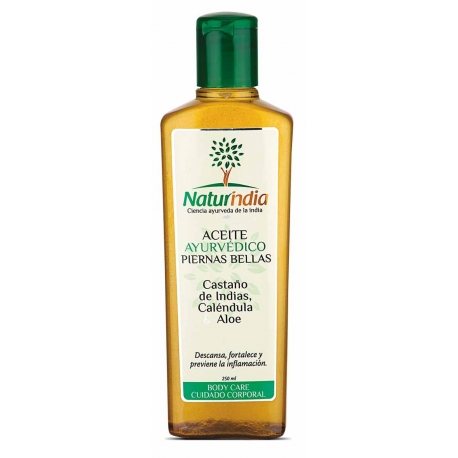 NATURINDIA ACEITE AYURVEDICO (PIERNAS BELLAS CON CASTAÑO DE INDIAS) FCO*250ML (ENVIOS COLOMBIA) CANTIDAD*1