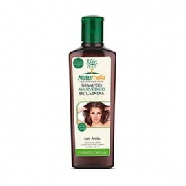 NATURINDIA SHAMPOO AYURVEDICO CON AMLA (CRECIMIENTO Y BRILLO NATURAL) FCO*250ML 