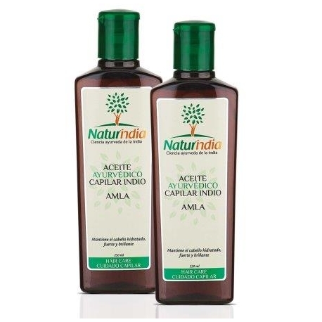 OFERTA NATURINDIA ACEITE CAPILAR AYURVEDICO INDIO (MANTIENE EL CABELLO HIDRATADO,FUERTE Y BRILLANTE) FCO*250ML X 2 UNIDADES