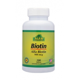 ALFA BIOTIN 900GR (VITAMINA B7 B8 Y H) FCO*100 CAPSULAS 