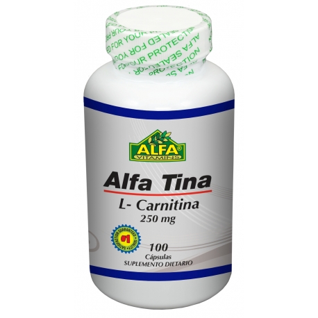 ALFA TINA 250MG (L-CARNITINA 250MG) FCO*100 CAPSULAS