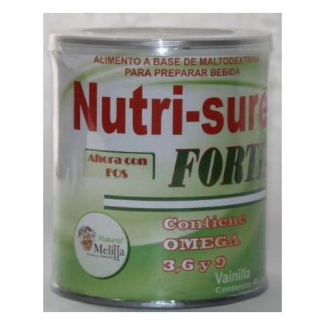 NUTRI-SURE CON FOS VAINILLA CONTIENE OMEGA 369 (ALIMENTO A BASE MALTODEXTRINA) FCO*400GR