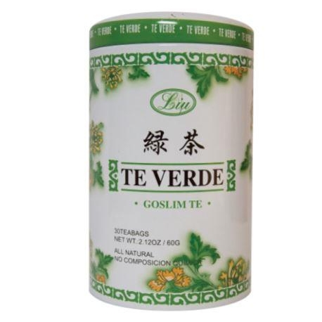 Té verde aromática Tarro metálico por 30 tisanas de 2g. (envíos a todo Colombia) 