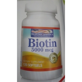 BIOTIN 5.000 MCG FRASCO *120 SOFTGELS Healthy American 