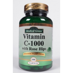 VITAMINA C 1000+WITH ROSE HIPS FCO 100 TABLETAS 