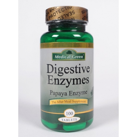 DIGESTIVE ENZYME ENZIMA DE PAPAYA FCO 100 TABLETAS (ENVIOS A TODA COLOMBIA)